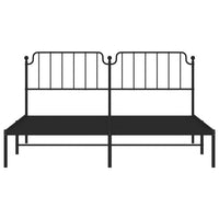 Thumbnail for Bettgestell mit Kopfteil Metall Schwarz 183x213 cm