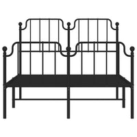 Thumbnail for Bettgestell mit Kopf- und Fußteil Metall Schwarz 120x200 cm