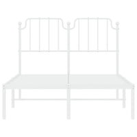 Thumbnail for Bettgestell mit Kopfteil Metall Weiß 120x190 cm