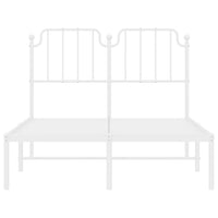 Thumbnail for Bettgestell mit Kopfteil Metall Weiß 120x200 cm