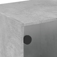 Thumbnail for Couchtisch mit Glastüren Betongrau 68x50x42 cm