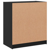 Thumbnail for Beistellschrank mit Glastüren Schwarz 68x37x75,5 cm