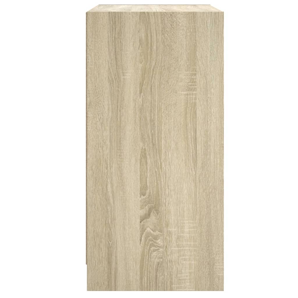 Beistellschrank mit Glastüren Sonoma-Eiche 68x37x75,5 cm