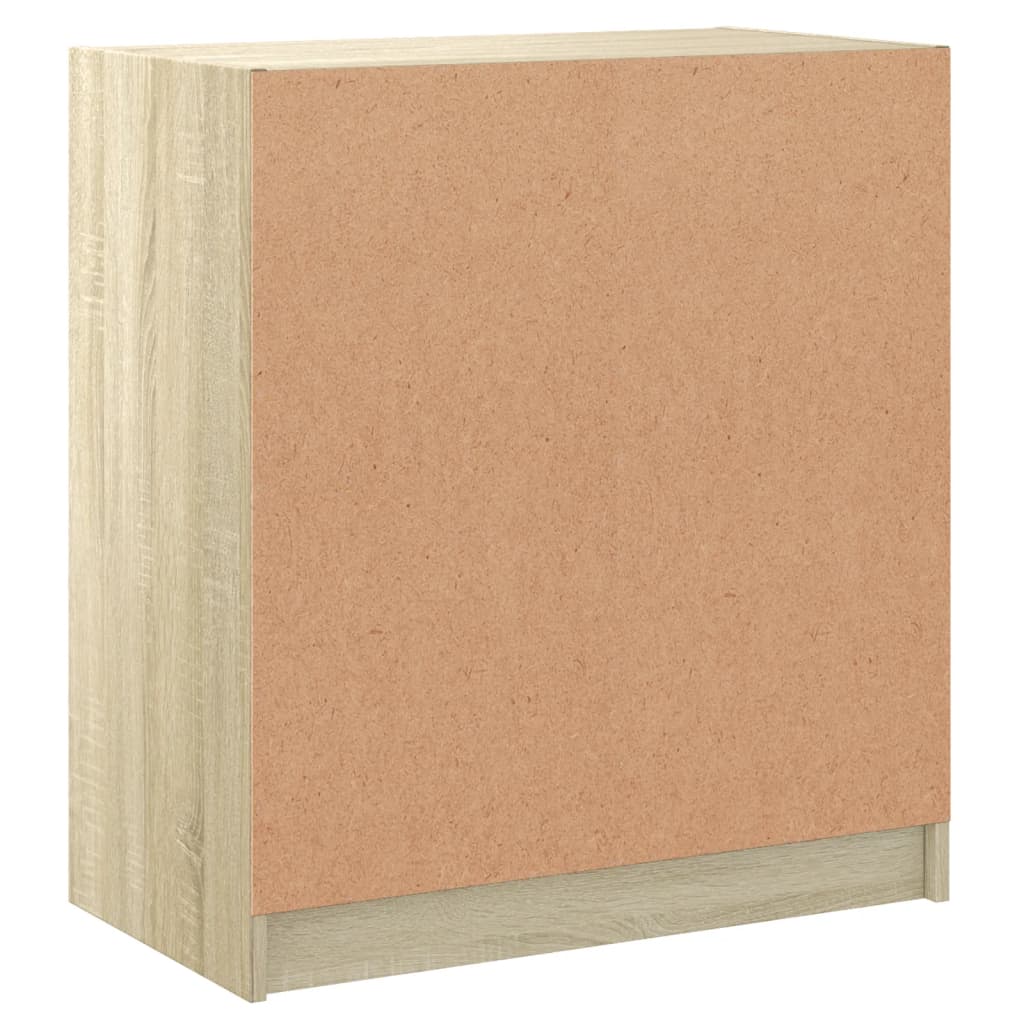 Beistellschrank mit Glastüren Sonoma-Eiche 68x37x75,5 cm
