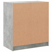 Thumbnail for Beistellschrank mit Glastüren Betongrau 68x37x75,5 cm