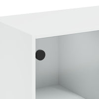 Thumbnail for Couchtisch mit Glastüren Weiß 102x50x42 cm