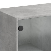 Thumbnail for Couchtisch mit Glastüren Betongrau 102x50x42 cm