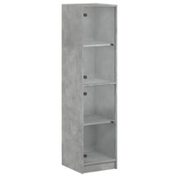 Thumbnail for Highboard mit Glastüren Betongrau 35x37x142 cm