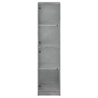 Thumbnail for Highboard mit Glastüren Betongrau 35x37x142 cm