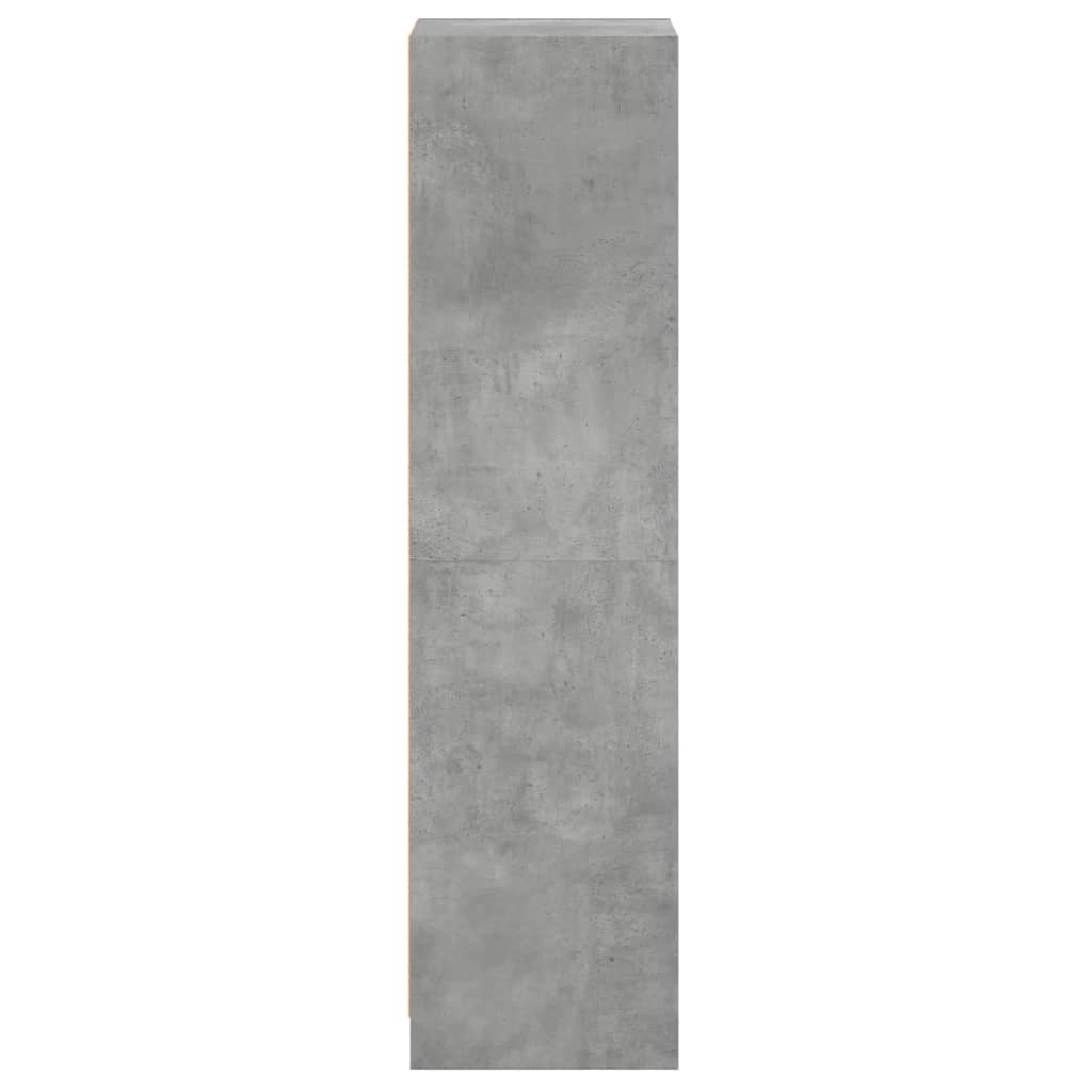 Highboard mit Glastüren Betongrau 35x37x142 cm