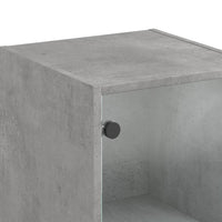 Thumbnail for Highboard mit Glastüren Betongrau 35x37x142 cm