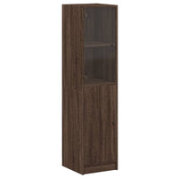 Thumbnail for Highboard mit Glastür Braun Eichen-Optik 35x37x142 cm