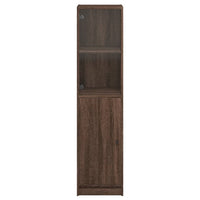 Thumbnail for Highboard mit Glastür Braun Eichen-Optik 35x37x142 cm