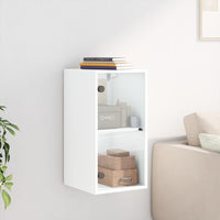 Thumbnail for Wandschrank mit Glastüren Weiß 35x37x68,5 cm