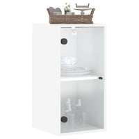 Thumbnail for Wandschrank mit Glastüren Weiß 35x37x68,5 cm