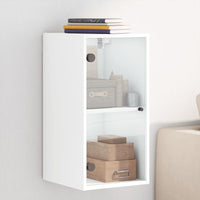Thumbnail for Wandschrank mit Glastüren Weiß 35x37x68,5 cm