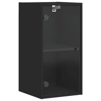 Thumbnail for Wandschrank mit Glastüren Schwarz 35x37x68,5 cm