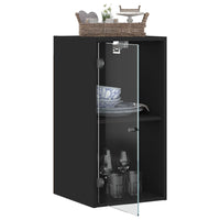 Thumbnail for Wandschrank mit Glastüren Schwarz 35x37x68,5 cm