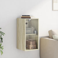 Thumbnail for Wandschrank mit Glastüren Sonoma-Eiche 35x37x68,5 cm