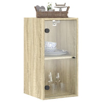 Thumbnail for Wandschrank mit Glastüren Sonoma-Eiche 35x37x68,5 cm