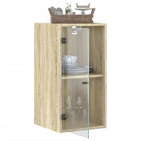 Thumbnail for Wandschrank mit Glastüren Sonoma-Eiche 35x37x68,5 cm
