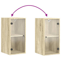 Thumbnail for Wandschrank mit Glastüren Sonoma-Eiche 35x37x68,5 cm