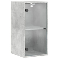 Thumbnail for Wandschrank mit Glastüren Betongrau 35x37x68,5 cm