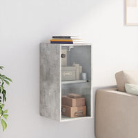 Thumbnail for Wandschrank mit Glastüren Betongrau 35x37x68,5 cm