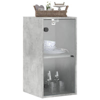 Thumbnail for Wandschrank mit Glastüren Betongrau 35x37x68,5 cm