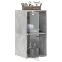 Thumbnail for Wandschrank mit Glastüren Betongrau 35x37x68,5 cm
