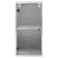 Thumbnail for Wandschrank mit Glastüren Betongrau 35x37x68,5 cm