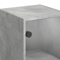 Thumbnail for Wandschrank mit Glastüren Betongrau 35x37x68,5 cm