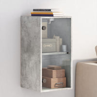 Thumbnail for Wandschrank mit Glastüren Betongrau 35x37x68,5 cm