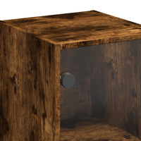Thumbnail for Wandschrank mit Glastüren Räuchereiche 35x37x68,5 cm