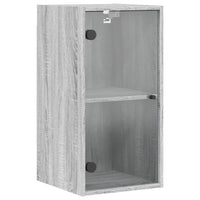 Thumbnail for Wandschrank mit Glastüren Grau Sonoma 35x37x68,5 cm