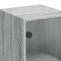 Thumbnail for Wandschrank mit Glastüren Grau Sonoma 35x37x68,5 cm