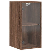 Thumbnail for Wandschrank mit Glastüren Braun Eichen-Optik 35x37x68,5 cm