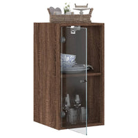 Thumbnail for Wandschrank mit Glastüren Braun Eichen-Optik 35x37x68,5 cm