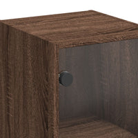 Thumbnail for Wandschrank mit Glastüren Braun Eichen-Optik 35x37x68,5 cm