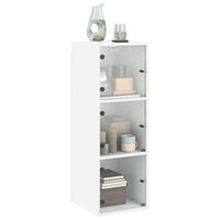 Thumbnail for Wandschrank mit Glastüren Weiß 35x37x100 cm