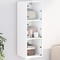 Thumbnail for Wandschrank mit Glastüren Weiß 35x37x100 cm