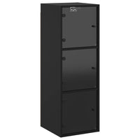 Thumbnail for Wandschrank mit Glastüren Schwarz 35x37x100 cm
