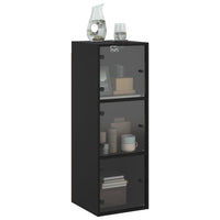 Thumbnail for Wandschrank mit Glastüren Schwarz 35x37x100 cm