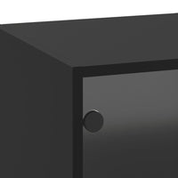 Thumbnail for Wandschrank mit Glastüren Schwarz 35x37x100 cm
