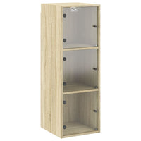 Thumbnail for Wandschrank mit Glastüren Sonoma-Eiche 35x37x100 cm