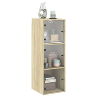 Thumbnail for Wandschrank mit Glastüren Sonoma-Eiche 35x37x100 cm