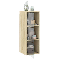 Thumbnail for Wandschrank mit Glastüren Sonoma-Eiche 35x37x100 cm