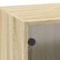 Thumbnail for Wandschrank mit Glastüren Sonoma-Eiche 35x37x100 cm