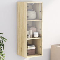 Thumbnail for Wandschrank mit Glastüren Sonoma-Eiche 35x37x100 cm