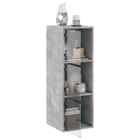 Thumbnail for Wandschrank mit Glastüren Betongrau 35x37x100 cm